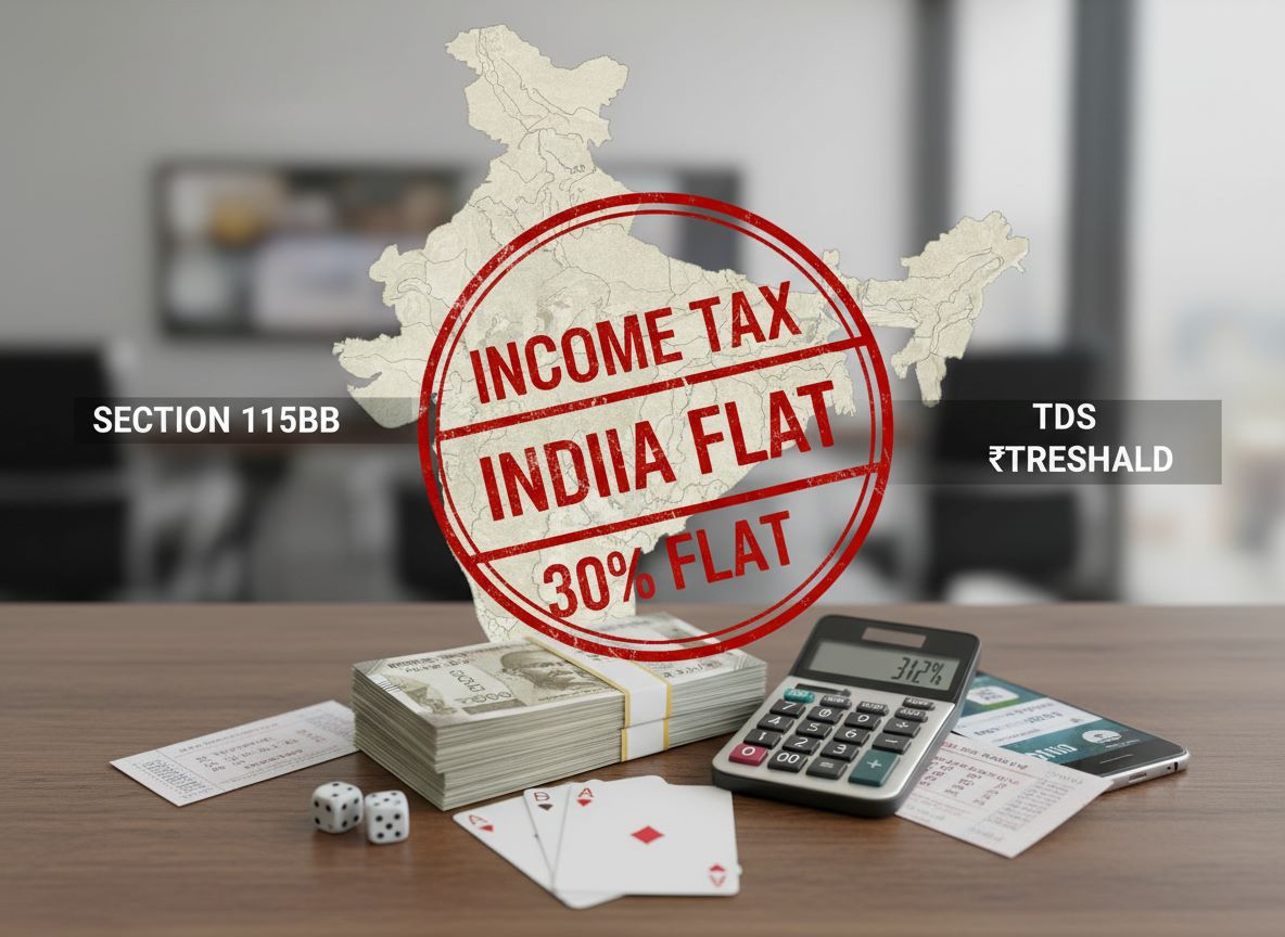 Income tax on gambling winnings for Indian residents